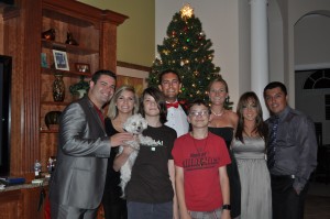 Ray Higdon with Family at Christmas Time