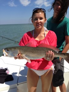 Jess boasted the biggest catch, a 27 inch trout!