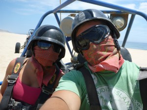 Scary huh? This is Jess and Me in the Dune Buggies